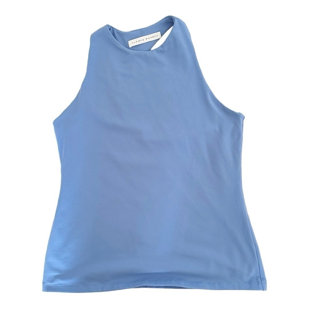 Susana Monaco Light Blue Asymmetrical Tank Top Size XL
